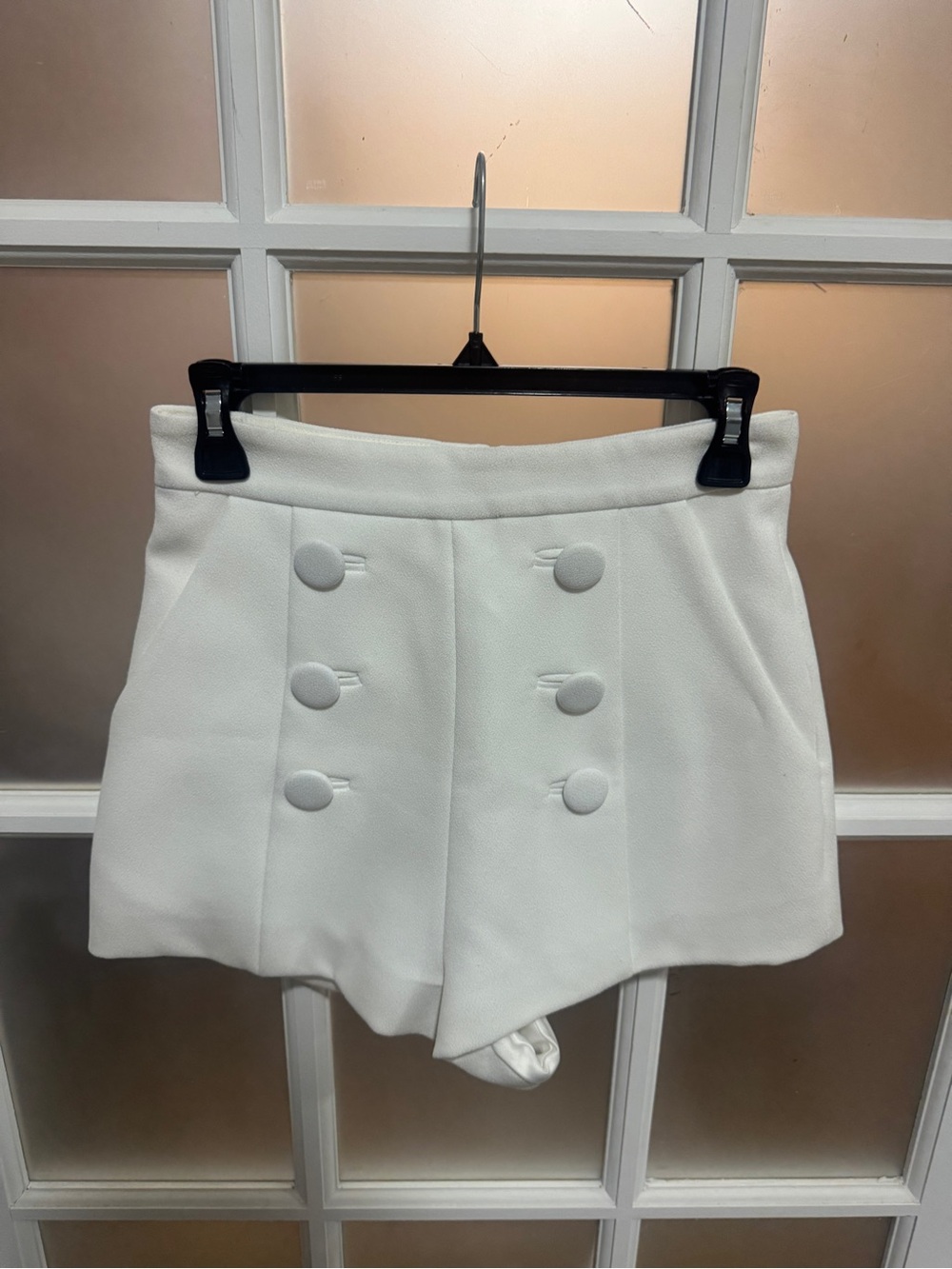 Misha Collection White Botton Shorts